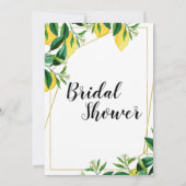 メイン絞りラインアートブライダルシャワー招待状 招待状 (裏面)