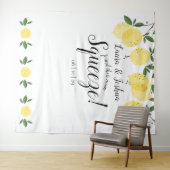 メイン絞りレモンウェディングシャワー写真の背景 タペストリー (インサイチュ(横))