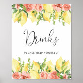 メイン絞りレモンドリンクの看板ポスター ポスター (正面)