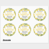 メイン絞りレモンブライダルシャワーラベルシール ラウンドシール (シート)
