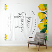 メイン絞りレモンブライダルシャワー写真の背景 タペストリー (インサイチュ(横))