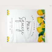 メイン絞りレモンブライダルシャワー写真の背景 タペストリー (正面(横))