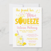 メイン絞りレモンブライダルシャワー招待 招待状 (正面)