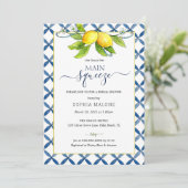 メイン絞りレモンブライダルシャワー招待 招待状 (スタンド正面)