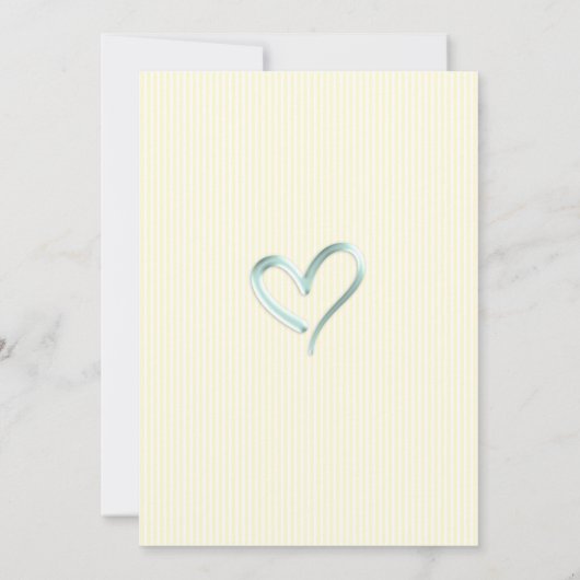 メイン絞りレモンブライダルシャワー招待 招待状 (裏面)