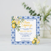 メイン絞りレモンブライダルシャワー 招待状 (スタンド正面)