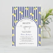 メイン絞りレモンブライダルシャワーQRコード 招待状 (スタンド正面)