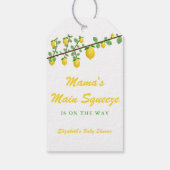 メイン絞りレモンベビー男女兼用シャワー ギフトタグ (裏面)