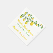 メイン絞りレモンベビー男女兼用シャワー スタンダードカクテルナプキン (角)