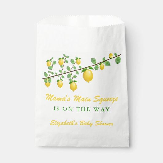 メイン絞りレモンベビー男女兼用シャワー フェイバーバッグ (正面)