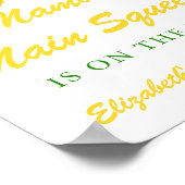 メイン絞りレモンベビー男女兼用シャワー ポスター (角)