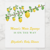 メイン絞りレモンベビー男女兼用シャワー ワインラベル (シングルラベル)