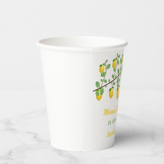 メイン絞りレモンベビー男女兼用シャワー 紙コップ (右)