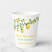 メイン絞りレモンベビー男女兼用シャワー 紙コップ (正面)