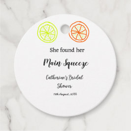 メイン絞りレモン柑橘類ブライダルシャワー追加の名前d フェイバータグ