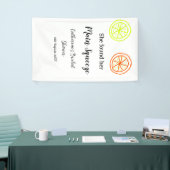 メイン絞りレモン柑橘類ブライダルシャワー追加の名前d 横断幕 (トレードショー)