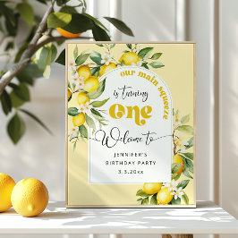 メイン絞りレモン1st誕生日パーティーへようこそ ポスター