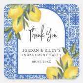 メイン絞りレモン&タイルシャワーありがとうお願い スクエアシール (正面)