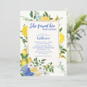 メイン絞りレモ地中海のンブライダルシャワー 招待状 (スタンド正面)