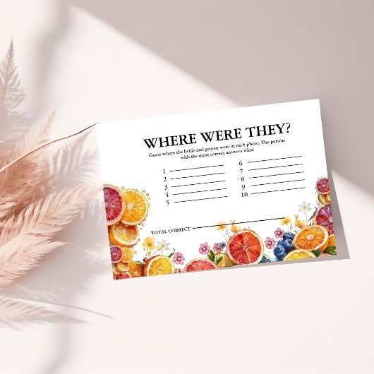 メイン絞り柑橘類どこ彼らはブライダルゲーム エンクロージャーカード