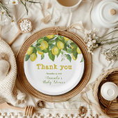 メイン絞り柑橘類フルーツレモンベビーシャワー ペーパープレート