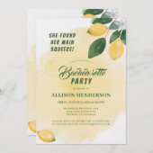 メイン絞り水カラーレモンバチェロレッテ 招待状 (正面/裏面)