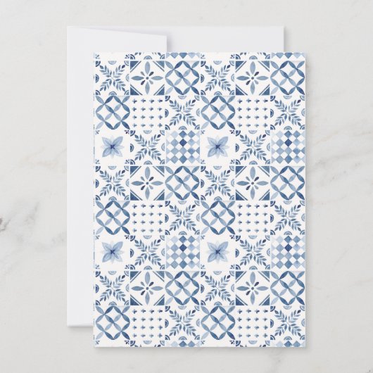 メイン絞り水モダン色レモンブライダルシャワー 招待状 (裏面)