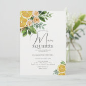 メイン絞り焼きオレンジ色の水カラーブライダルシャワー 招待状 (スタンド正面)