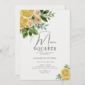 メイン絞り焼きオレンジ色の水カラーブライダルシャワー 招待状 (正面/裏面)