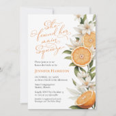 メイン絞り | ウォーターカラーレモンブライダルシャワー 招待状 (正面)