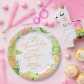 メイン絞り | シトラスフローラブライダルシャワー ペーパープレート (パーティー)