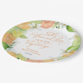 メイン絞り | シトラスフローラブライダルシャワー ペーパープレート (アングル)