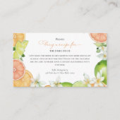 メイン絞り | ブライダルシャワーレシピ要求カード エンクロージャーカード (正面)