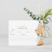 メイン絞り | レモンブライダルシャワーレシピカード 招待状 (スタンド正面)