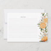 メイン絞り | レモンブライダルシャワーレシピカード 招待状 (裏面)