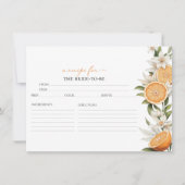 メイン絞り | レモンブライダルシャワーレシピカード 招待状 (正面)