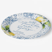 メイン絞り | レモン地中海のブライダルシャワー ペーパープレート (アングル)