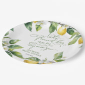 メイン絞り | レモン地中海のブライダルシャワー ペーパープレート (アングル)