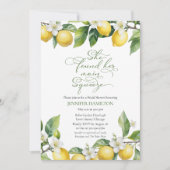 メイン絞り | レモン地中海のブライダルシャワー 招待状 (正面)