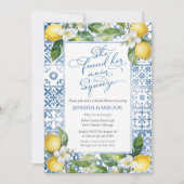 メイン絞り | レモン地中海のブライダルシャワー 招待状 (正面)