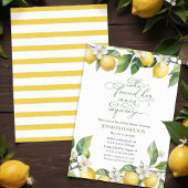 メイン絞り | レモン地中海のブライダルシャワー 招待状