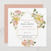 メイン絞り |柑橘類 |ピンクフローラブライダルシャワー 招待状 (正面/裏面)