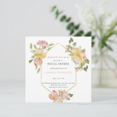 メイン絞り |柑橘類 |ピンクフローラブライダルシャワー 招待状 (スタンド正面)