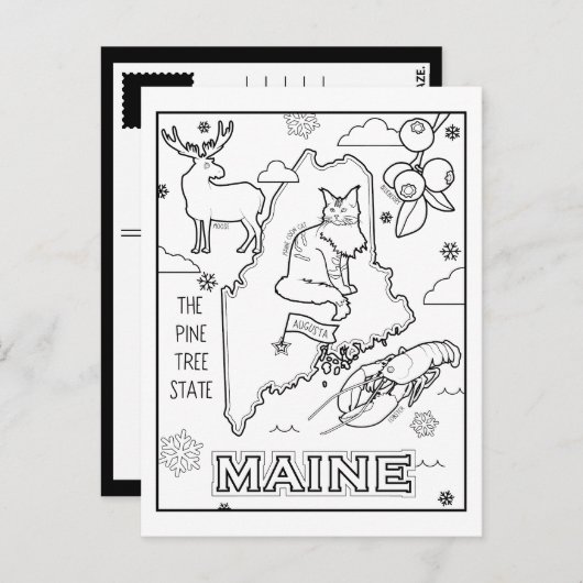 メイン色のメコラージュ ポストカード (正面/裏面)