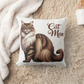 メイン誇りを持ったクーンキャットマムピローI クッション (ブランケット)
