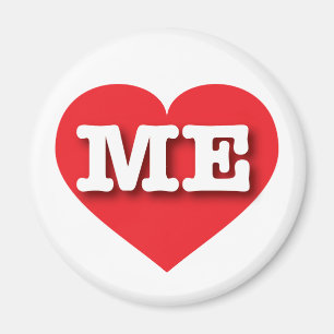 メイン赤いハート- I love ME マグネット
