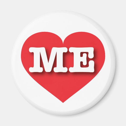 メイン赤いハート- I love ME マグネット (正面)