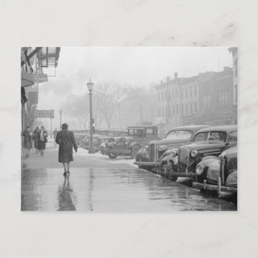 メイン通りアイオワシティアイオワ ポストカード (正面)