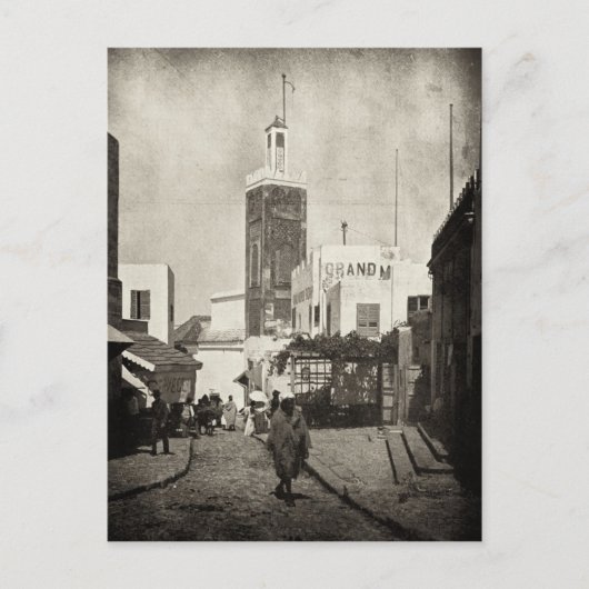 メイン通りインTangier，モロッコ， 1898 ポストカード (正面)