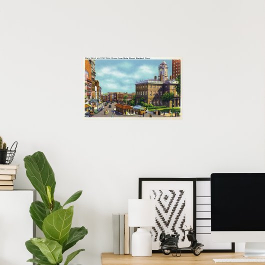 メイン通りビュー州通り&旧州 ポスター (ホームオフィス)